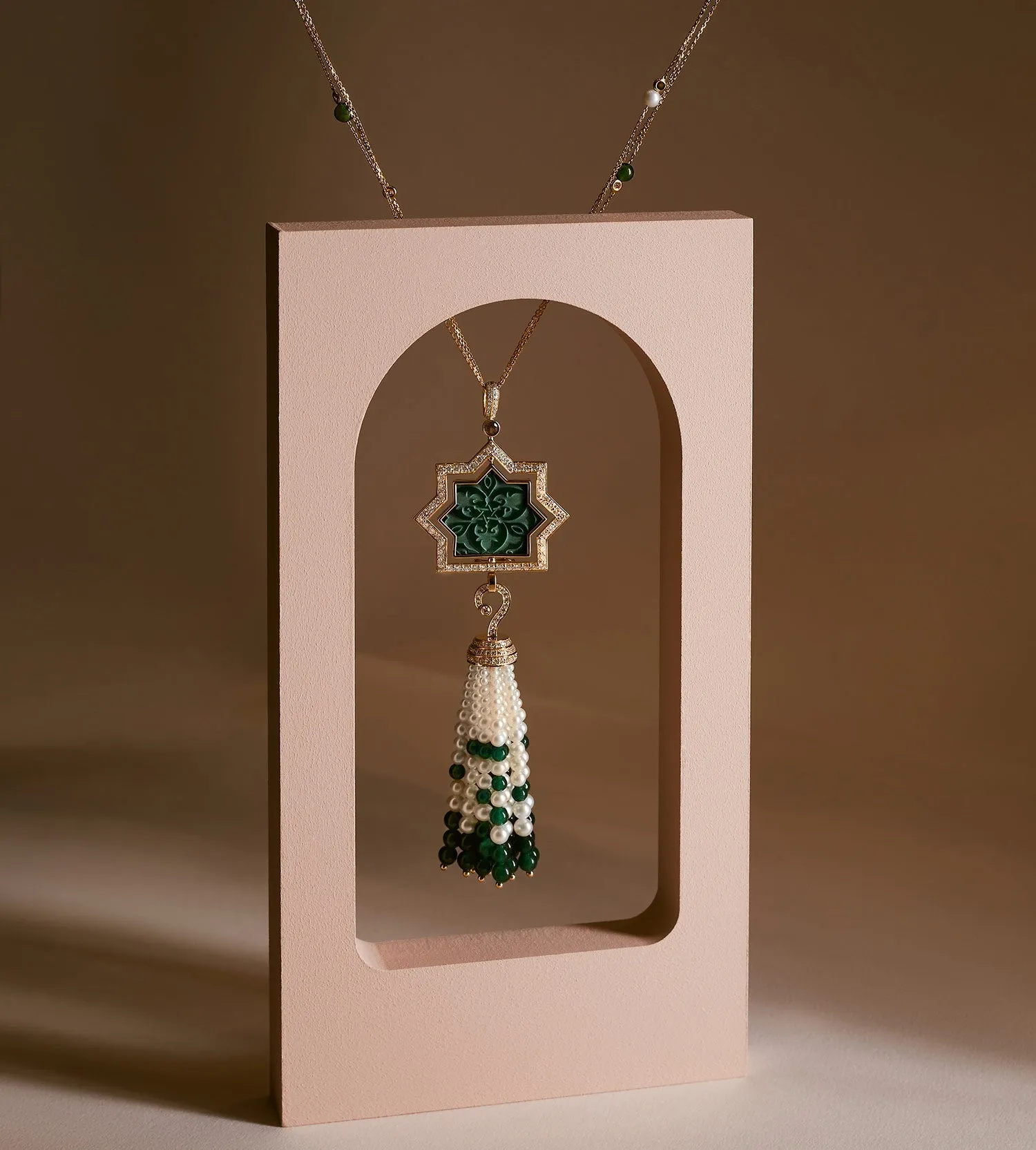 Noor Green Onyx Sautoir
